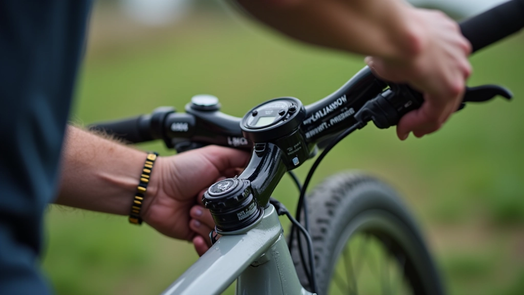 Bicycle being checked and prepared before a ride with maintenance tools visible
